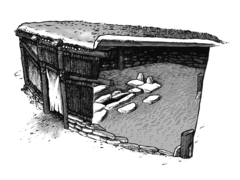 (1-15) Reconstruction Drawing of Lepenski Vir House
Serbia
6,000 BCE (1-15) Reconstruction Drawing of Lepenski Vir House
Serbia
6,000 BCE