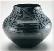 166. Black on black ceramic vessel 166. Black on black ceramic vessel