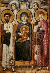 54. Virgin (Theotokos) and Child between Saints Theodore and George 54. Virgin (Theotokos) and Child between Saints Theodore and George