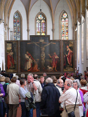 77. Isenheim alterpiece
Location:
Artist: Matthias Grünewald
Date: c. 1512-1516 C.E.
Period/Style: Northern European Renaissance
Medium/Material: Oil on wood
Theme(s):
Form: extreme detail
Function:
Content: Crucifixion in the central panel,
Context: in a hospital
Cross Cultural Connection(s): 77. Isenheim alterpiece
Location:
Artist: Matthias Grünewald
Date: c. 1512-1516 C.E.
Period/Style: Northern European Renaissance
Medium/Material: Oil on wood
Theme(s):
Form: extreme detail
Function:
Content: Crucifixion in the central panel,
Context: in a hospital
Cross Cultural Connection(s):