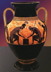 Ajax and Achilles Playing Dice, Exekias, 540-530 BC,Greek Ajax and Achilles Playing Dice, Exekias, 540-530 BC,Greek