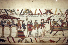 Bayeux Tapestry. Romanesque. c. 1066-1080 ce. embroidery on linens Bayeux Tapestry. Romanesque. c. 1066-1080 ce. embroidery on linens