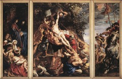 Central panel of Raising of the Cross, Peter Paul Rubens, 1610-1611, Cathedral, Antwerp,Flemish Baroque Art Central panel of Raising of the Cross, Peter Paul Rubens, 1610-1611, Cathedral, Antwerp,Flemish Baroque Art