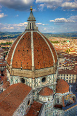 Dome of Florence Cathedral by Filippo Brunelleschi in Florence, Italy.
1420-1436
