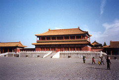 Forbidden City
Beijing, China. Ming Dynasty. 15th century C.E. and later. Stone masonry, marble, brick, wood, and ceramic tile
It stands for the culmination of the development of classical Chinese and East Asian architecture and influences the development of Chinese architecture. The largest surviving wooden structure in China is surrounded by 7.9 meters (26 feet) high walls and 3,800 meters (2.4 miles) long moat. Forbidden City
Beijing, China. Ming Dynasty. 15th century C.E. and later. Stone masonry, marble, brick, wood, and ceramic tile
It stands for the culmination of the development of classical Chinese and East Asian architecture and influences the development of Chinese architecture. The largest surviving wooden structure in China is surrounded by 7.9 meters (26 feet) high walls and 3,800 meters (2.4 miles) long moat.