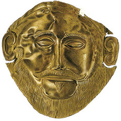 Funerary Mask, c. 1600 B.C.E., National Archaeological Museum,Mycenean Art/ Aegean Art Funerary Mask, c. 1600 B.C.E., National Archaeological Museum,Mycenean Art/ Aegean Art