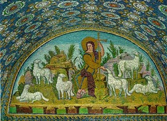 Good Shepherd mosaic from the Mausoleum of Galla Placidia,425, Early Christian Art Good Shepherd mosaic from the Mausoleum of Galla Placidia,425, Early Christian Art