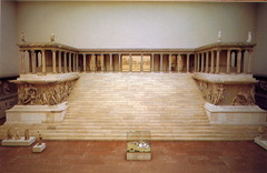 Great Altar of Zeus and Athena at Pergamon. Asia Minor..present Turkey...Hellenistic Greek. c. 175 bce. marble Great Altar of Zeus and Athena at Pergamon. Asia Minor..present Turkey...Hellenistic Greek. c. 175 bce. marble