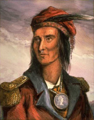 I was a powerful Shawnee leader who will attempt to unite the tribes against the Americans. I was killed at the Battle of the Thames by American military forces. I was a powerful Shawnee leader who will attempt to unite the tribes against the Americans. I was killed at the Battle of the Thames by American military forces.