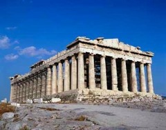 ID: Parthenon(acropolis). Ancient Mediterranean. Athens, Greece. Iktinos and Kallikrates. c.447-424 BCE. marble
Form: made out of marble, doric structure outside and ionic on the inside, columns=flutes
Function: designed to worship the goddess Athena
Content: Athena was placed in the middle; symbol of power
Context: it was reconstructed ID: Parthenon(acropolis). Ancient Mediterranean. Athens, Greece. Iktinos and Kallikrates. c.447-424 BCE. marble
Form: made out of marble, doric structure outside and ionic on the inside, columns=flutes
Function: designed to worship the goddess Athena
Content: Athena was placed in the middle; symbol of power
Context: it was reconstructed