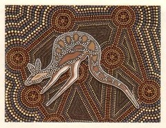 Kangaroo,19th-20th century,tree bark, Australia,Aboriginal Art Kangaroo,19th-20th century,tree bark, Australia,Aboriginal Art