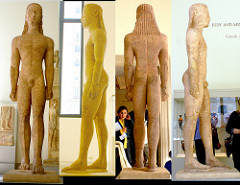 kouros, c. 600 B.C.E., marble, Greek Archaic kouros, c. 600 B.C.E., marble, Greek Archaic