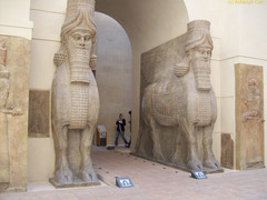 Lamassu , Dur Sharrukin Neo-Assyrian. c. 720-705 BCE. Alabaster Lamassu , Dur Sharrukin Neo-Assyrian. c. 720-705 BCE. Alabaster