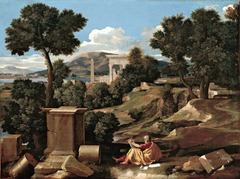 Landscape with St. John on Patmos by Nicolas Poussin, 1640 Landscape with St. John on Patmos by Nicolas Poussin, 1640