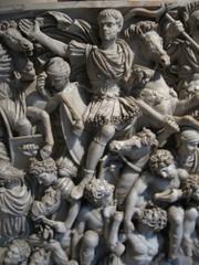 Ludovisi Battle Sarcophagus, 250-260 CE, marble,Roman Art Ludovisi Battle Sarcophagus, 250-260 CE, marble,Roman Art