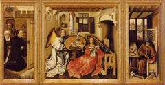 Merode altarpiece. Workshop of Robert Campin. 1427-1432 Oil on wood Merode altarpiece. Workshop of Robert Campin. 1427-1432 Oil on wood
