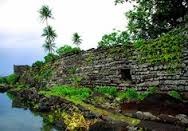 Nan Madol
Pohnpei, Micronesia. Saudeleur Dynasty. c. 700-1600 C.E. Basalt boulders and prismatic columns
The megalithic architecture that characterizes the site consists of long, naturally prismatic log-like basalt stones which were often built up over foundations of large basalt boulders to form high-walled rectangular enclosures. This type of architecture occurs only sporadically on the main island which suggests that the people who used these structures were of very high status. Nan Madol
Pohnpei, Micronesia. Saudeleur Dynasty. c. 700-1600 C.E. Basalt boulders and prismatic columns
The megalithic architecture that characterizes the site consists of long, naturally prismatic log-like basalt stones which were often built up over foundations of large basalt boulders to form high-walled rectangular enclosures. This type of architecture occurs only sporadically on the main island which suggests that the people who used these structures were of very high status.