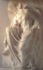 Nike adjusting Her Sandal, Temple of Athena Nike, c. 410 B.C.E.,marble, Greek Classical Nike adjusting Her Sandal, Temple of Athena Nike, c. 410 B.C.E.,marble, Greek Classical