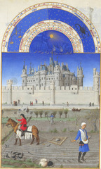 October from Les Très Riches Heures du Duc de Berry by the Limburg Brothers , 1413-1416 October from Les Très Riches Heures du Duc de Berry by the Limburg Brothers , 1413-1416