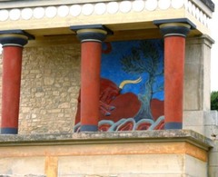 Palace at Knossos, c. 1700-1400 B.C.E., Crete,Minoan/Aegean Art Palace at Knossos, c. 1700-1400 B.C.E., Crete,Minoan/Aegean Art