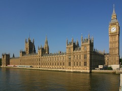 Palace of Westminster Abbey (Houses of Parliament)
Charles Barry and Augustus Pugin, London, 1840-1870, Limestone, Masonry, Glass
Fire of 1834 burned down old structure, only westminister hall survived
Perpendicualr gothic inspired by the Chapel of Henry VII neighboring the structure
Competition held in 1835 for new Houses of Parliament after old one burned down
Rejection of Neoclassical cause associated with France/America
97 entrants, 91 Perpendicular Gothic, 6 Elizabethan style, these styles thought to be the native styles of England
Enormous structure with 1100 rooms, 100 staircases, 2 miles of corridors
Modern office building cloaked in Medieval clothing
Barry classical architect accounts for regularity of plan
Pugin Gothic architect accounts for Gothic architectural touches
Use of Gothic ornament is greater than an original gothic building
Big Ben placed next to it, symbolic of a village clock for all of England Palace of Westminster Abbey (Houses of Parliament)
Charles Barry and Augustus Pugin, London, 1840-1870, Limestone, Masonry, Glass
Fire of 1834 burned down old structure, only westminister hall survived
Perpendicualr gothic inspired by the Chapel of Henry VII neighboring the structure
Competition held in 1835 for new Houses of Parliament after old one burned down
Rejection of Neoclassical cause associated with France/America
97 entrants, 91 Perpendicular Gothic, 6 Elizabethan style, these styles thought to be the native styles of England
Enormous structure with 1100 rooms, 100 staircases, 2 miles of corridors
Modern office building cloaked in Medieval clothing
Barry classical architect accounts for regularity of plan
Pugin Gothic architect accounts for Gothic architectural touches
Use of Gothic ornament is greater than an original gothic building
Big Ben placed next to it, symbolic of a village clock for all of England