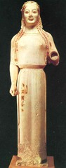 Peplos Kore, c. 530 B.C.E., marble,Greek Archaic Peplos Kore, c. 530 B.C.E., marble,Greek Archaic