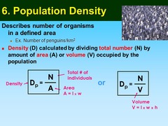 population density population density