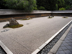 Ryoan-ji. Kyoto, Japan. Muromachi Period, Japan 1480 ce. 18th century. rock garden Ryoan-ji. Kyoto, Japan. Muromachi Period, Japan 1480 ce. 18th century. rock garden