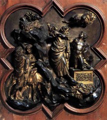 Sacrifice of Isaac by Lorenzo Ghiberti
A competition panel for the east doors of the Baptistery of San Giovanni in Florence, Italy.
1401-1402 Sacrifice of Isaac by Lorenzo Ghiberti
A competition panel for the east doors of the Baptistery of San Giovanni in Florence, Italy.
1401-1402