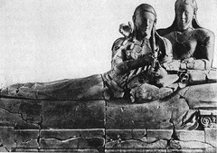Sarcophagus from Cerveteri, 520 BC, terra-cotta,Etruscan Art Sarcophagus from Cerveteri, 520 BC, terra-cotta,Etruscan Art