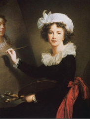 Self-Portrait
Louise Élisabeth Vigée Le Brun. 1790 C.E. Oil on canvas
The painting expresses an alert intelligence, vibrancy, and freedom from care. This, dispite the fact that Vigée-LeBrun had been forced to flee France in disguise and under cover of darkness during the early stages of the Revolution Self-Portrait
Louise Élisabeth Vigée Le Brun. 1790 C.E. Oil on canvas
The painting expresses an alert intelligence, vibrancy, and freedom from care. This, dispite the fact that Vigée-LeBrun had been forced to flee France in disguise and under cover of darkness during the early stages of the Revolution
