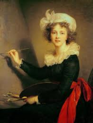 Self Portrait
Elizabeth Vigee Le Brun,1790, Oil on Canvas
Naturalism
40 self-portraits in existence, very idealized
Looks at the viewer as she paints a portrait of Maire Antoinette, rendered very softly from memory as she was killed during the French Revolution
Subject looks admiringly at the painter, as if she is proud and respects her job
She looks directly at the viewer showing her confidence as a female painter
Reflects the ideals of women and the rights they want, she wears the colors of France
Slight Rococo touch in the soft application of color and use of light Self Portrait
Elizabeth Vigee Le Brun,1790, Oil on Canvas
Naturalism
40 self-portraits in existence, very idealized
Looks at the viewer as she paints a portrait of Maire Antoinette, rendered very softly from memory as she was killed during the French Revolution
Subject looks admiringly at the painter, as if she is proud and respects her job
She looks directly at the viewer showing her confidence as a female painter
Reflects the ideals of women and the rights they want, she wears the colors of France
Slight Rococo touch in the soft application of color and use of light