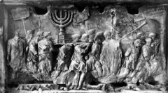 Spoils from the Temple of Jerusalem from the Arch of Titus, 81 CE, marble,Early Imperial Roman Art Spoils from the Temple of Jerusalem from the Arch of Titus, 81 CE, marble,Early Imperial Roman Art