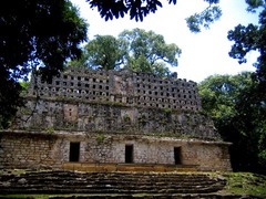 Structure 33 Yaxchilan
Restored temple structure
Remains of roof comb with perforations
3 central doorways lead to single large room
Corbel arch interior Structure 33 Yaxchilan
Restored temple structure
Remains of roof comb with perforations
3 central doorways lead to single large room
Corbel arch interior