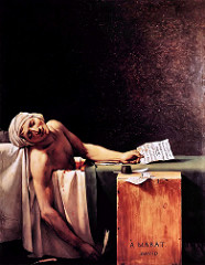 The Death of Marat by Jeacques-Louis David, 1793 The Death of Marat by Jeacques-Louis David, 1793