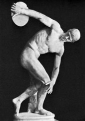 The Discus Thrower,Myron, c. 450 B.C.E., marble/ bronze,Greek Classical The Discus Thrower,Myron, c. 450 B.C.E., marble/ bronze,Greek Classical