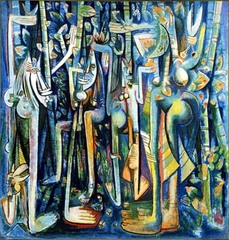 The Jungle
Wifredo Lam. 1943 C.E. Gouache on paper mounted on canvas
The work, The Jungle
Wifredo Lam. 1943 C.E. Gouache on paper mounted on canvas
The work,