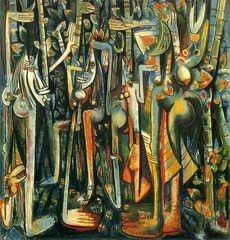 The Jungle. Wifredo Lam. 1943. Gouache on paper mounted on canvas The Jungle. Wifredo Lam. 1943. Gouache on paper mounted on canvas