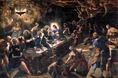 The Last Supper, Jacopo Tintoretto, Santa Maria Maggiore, Rome 1594,Mannerism The Last Supper, Jacopo Tintoretto, Santa Maria Maggiore, Rome 1594,Mannerism