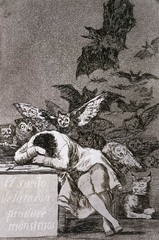 The Sleep of Reason Produces Monsters, Francisco de Goya, 1799,Spanish Romanticism The Sleep of Reason Produces Monsters, Francisco de Goya, 1799,Spanish Romanticism