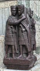 The Tetrarchs, 300 CE, porphyry, Late Roman Art (Late Roman Art) The Tetrarchs, 300 CE, porphyry, Late Roman Art (Late Roman Art)
