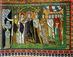 Theodora and Attendants, c.547,mosaic,Byzantine Art Theodora and Attendants, c.547,mosaic,Byzantine Art