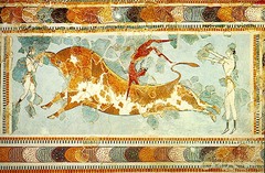 Toreador Fresco, c. 1400 B.C.E., Archaeological Museum,Minoan/Aegean Art Toreador Fresco, c. 1400 B.C.E., Archaeological Museum,Minoan/Aegean Art