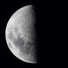 Which photo shows what we call a first-quarter moon? Which photo shows what we call a first-quarter moon?